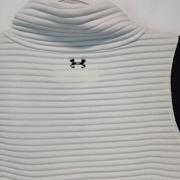 Under Armour Daytona Ribbed Vest Size XL White High Neck Pullover Gorpcore - Picture 6 of 10